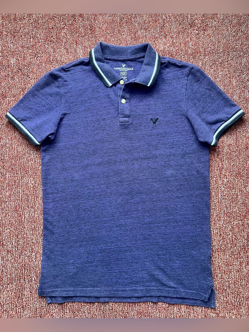 Men's American Eagle Outfitters Purple Heathered Polo Shirt - XS